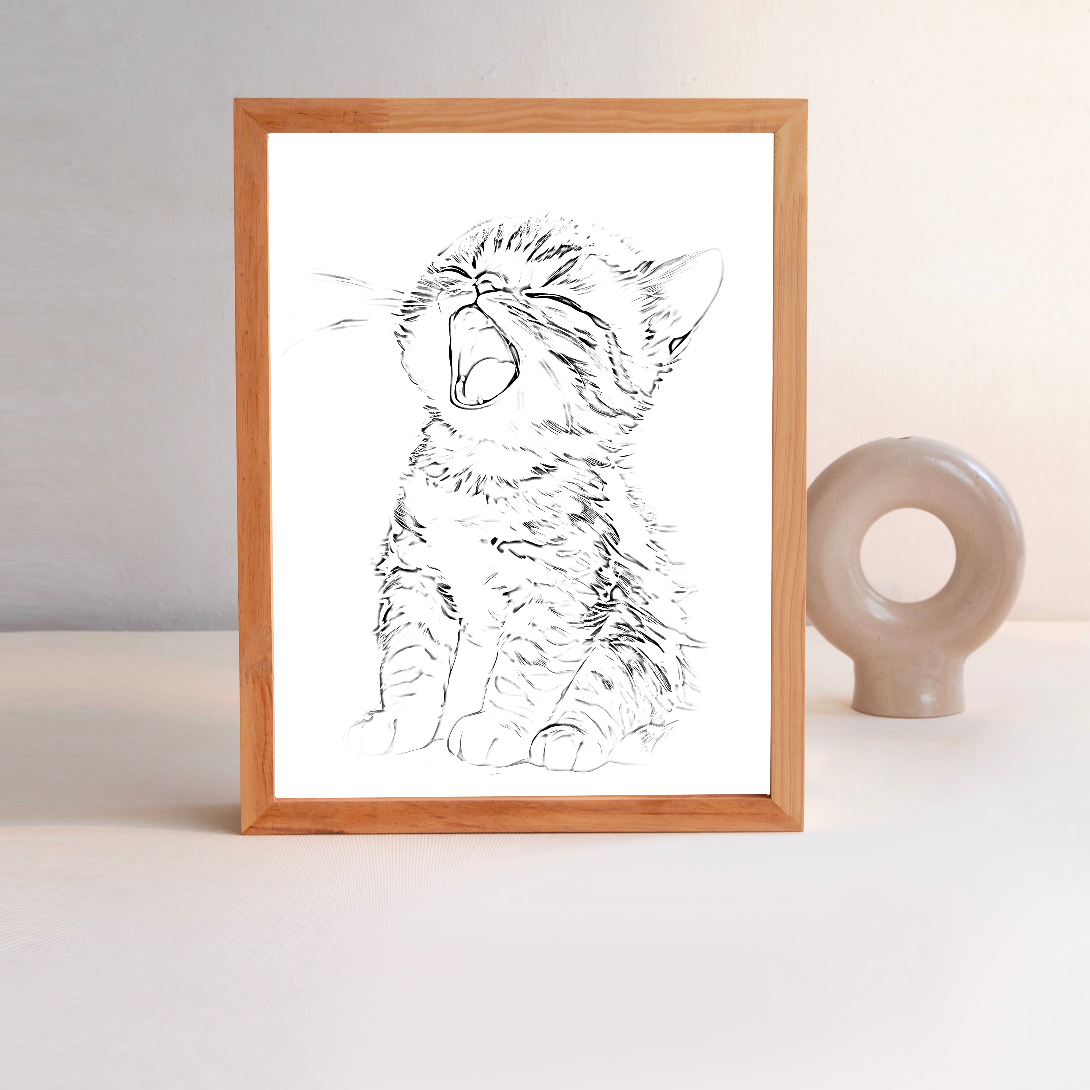 Cozy Kitten Illuminated Frame
