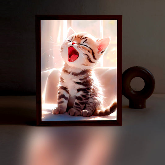 Cozy Kitten Illuminated Frame