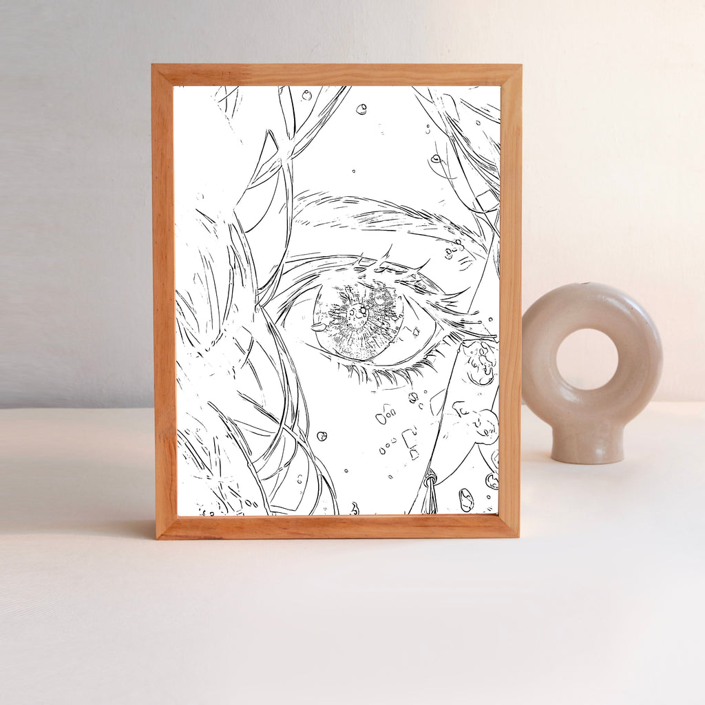 Golden Iris Illuminated Frame