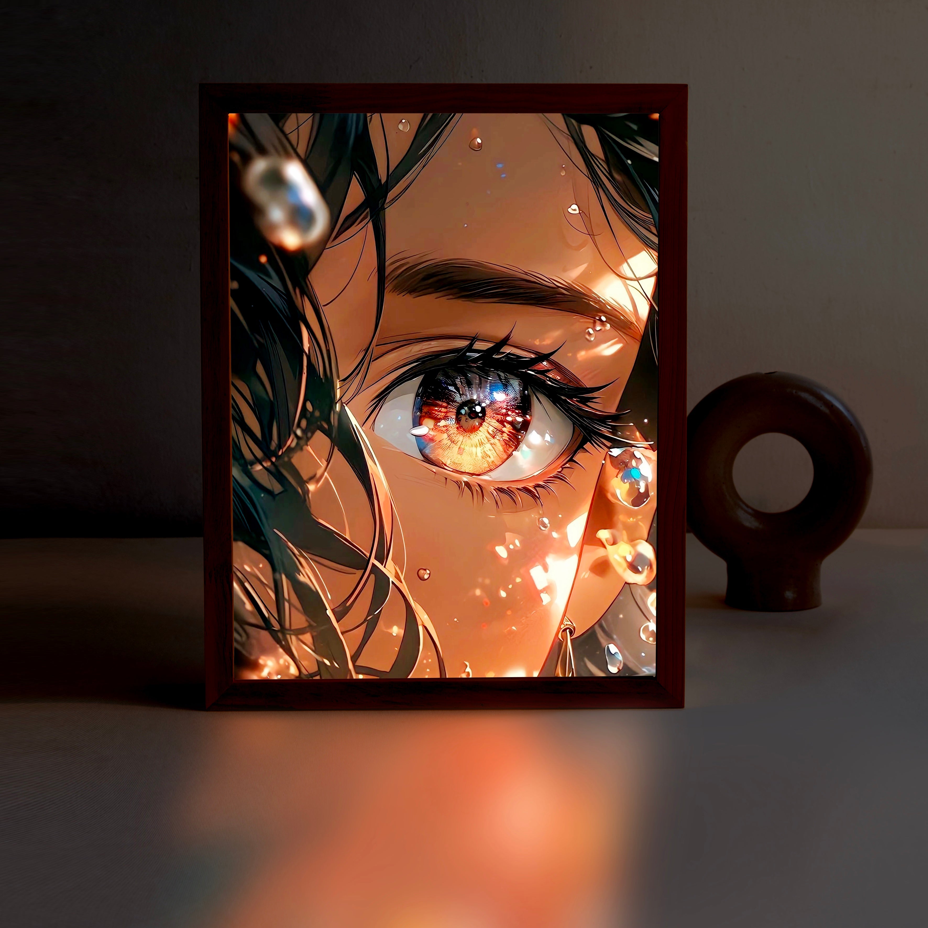 Golden Iris Illuminated Frame