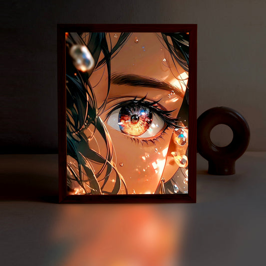 Golden Iris Illuminated Frame