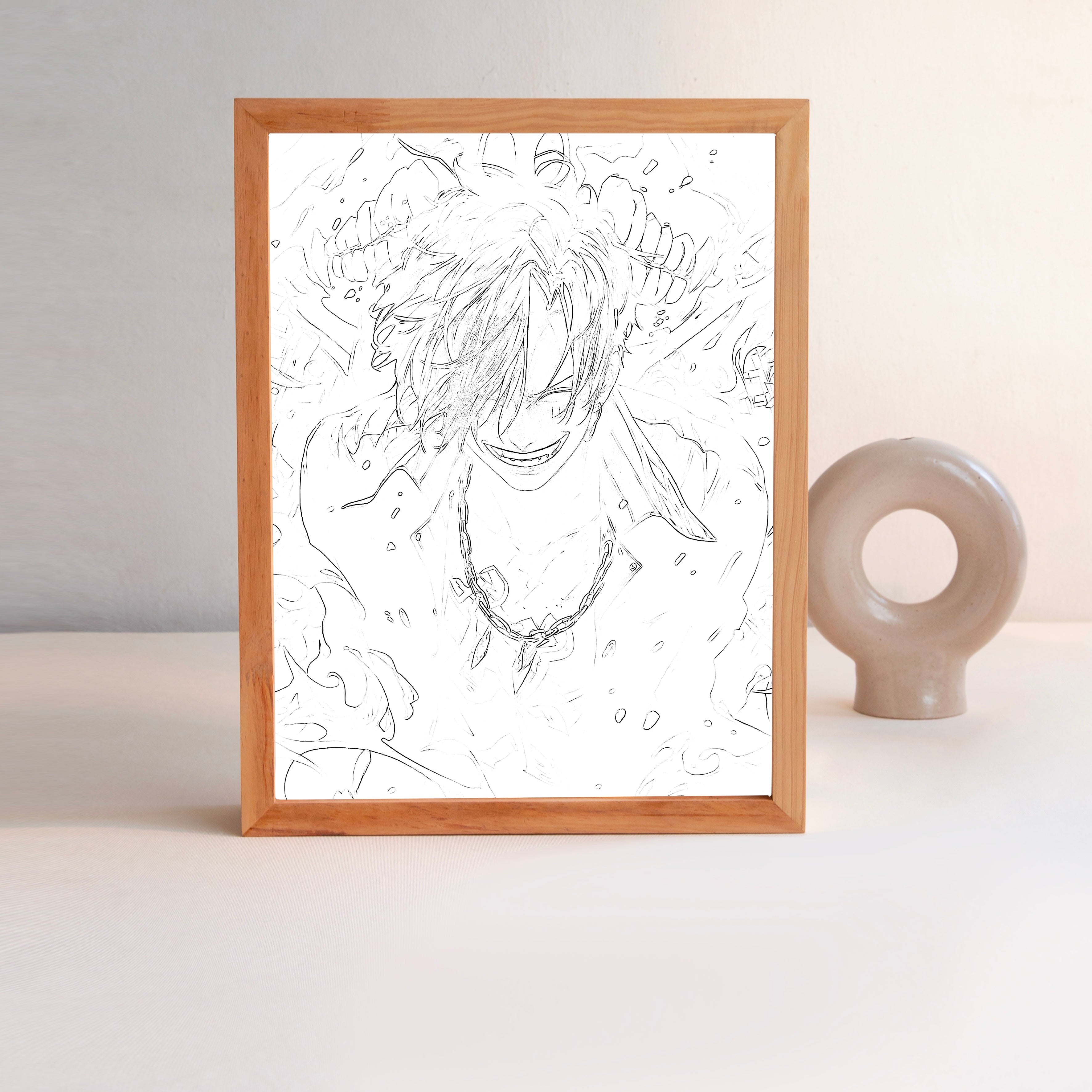 Sanji Premium Illuminated Artwork